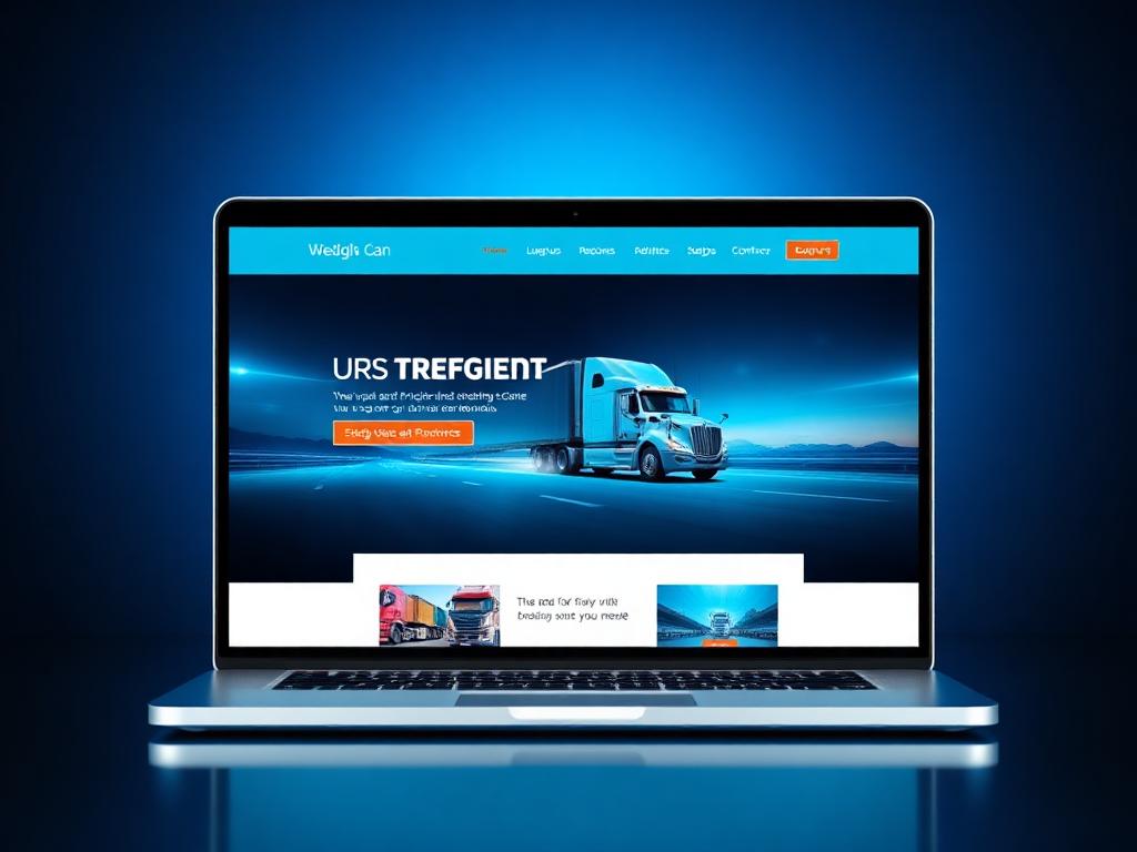 Interface concept for Redline Freight Co., a logistics website
